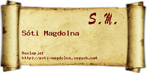Sóti Magdolna névjegykártya