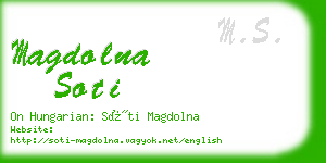 magdolna soti business card